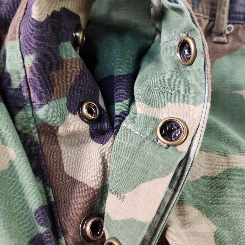 Vtg 90s US Army M81 Woodland Camo BDU Cargo Snap Fly Pants Mens Small Long 31x33